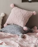  Chenille Knit Cushion - Pink 