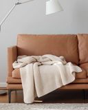  Weave Knit Throw - Off White 