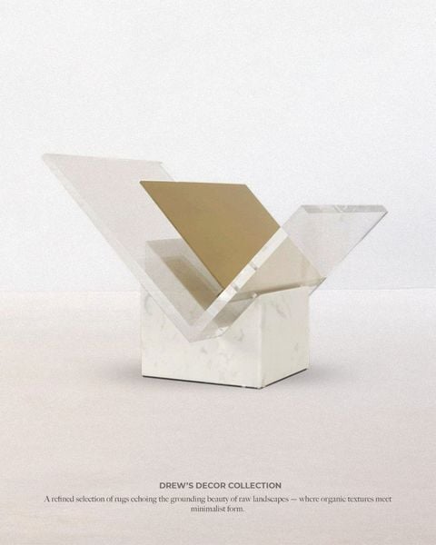  Acrylic X-Shaped Book Stand with stone base 