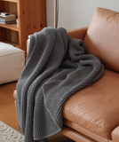  Weave Knit Throw - Grey 