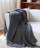  Weave Knit Throw - Grey 