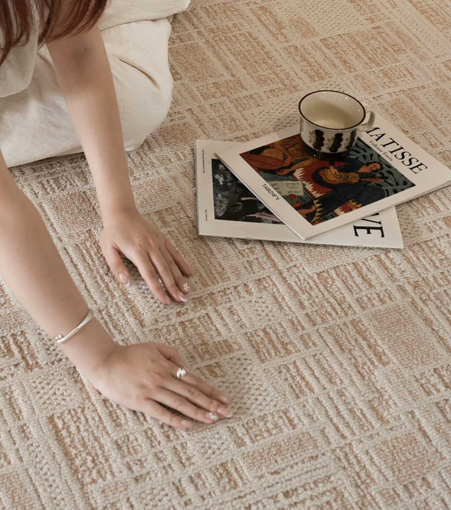 The Raw Beige Canvas Rug 