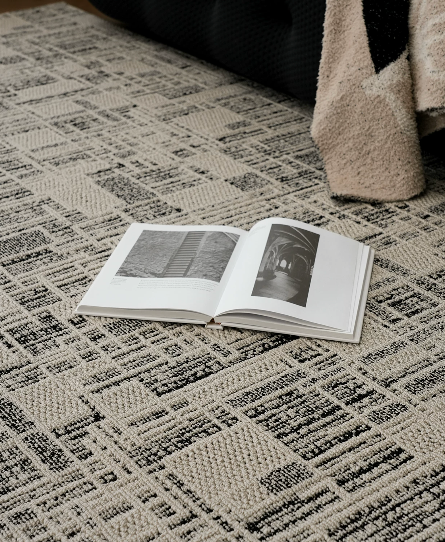 The Raw Dark Grey Canvas Rug 