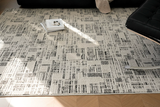 The Raw Dark Grey Canvas Rug 