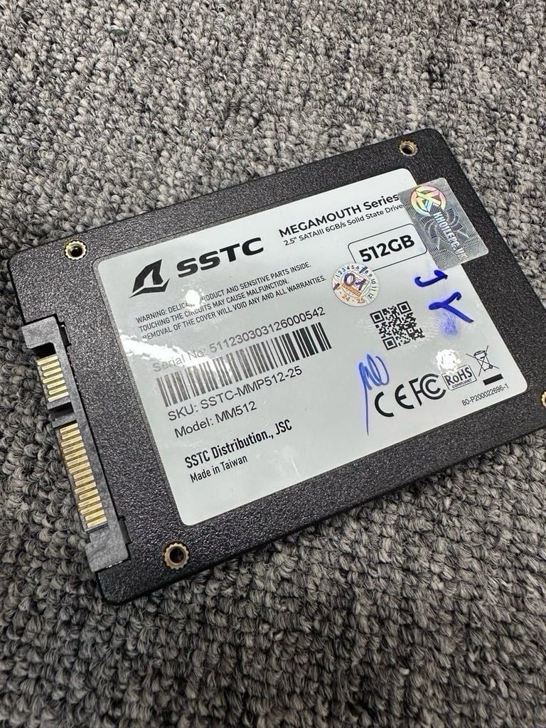 Ổ cứng SSD SSTC Megamouth Sata III 512GB USED