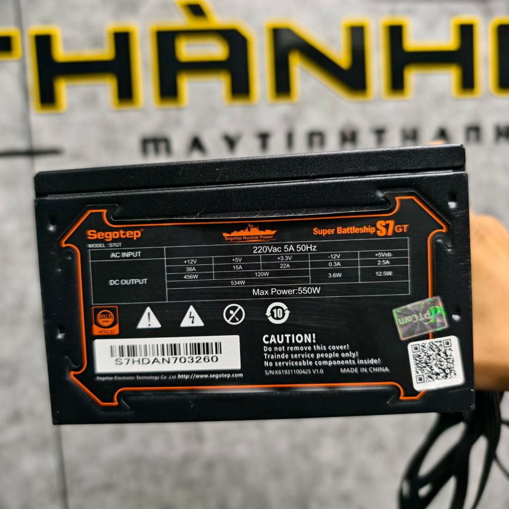 Nguồn Segotep 550W Super Battleship (S7GT-550W) BH3/2027