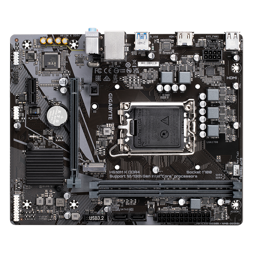 Main GIGABYTE H610M K DDR4
