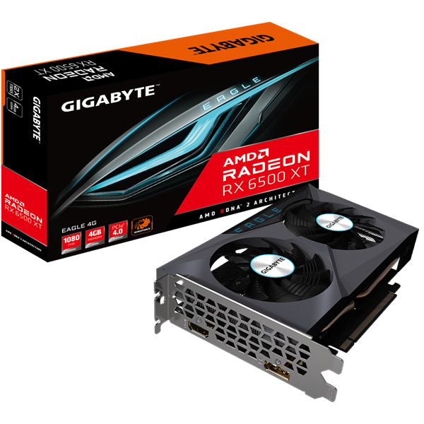 Card màn hình Radeon RX 6500 XT Gigabyte EAGLE 4G USED BH 6/2028