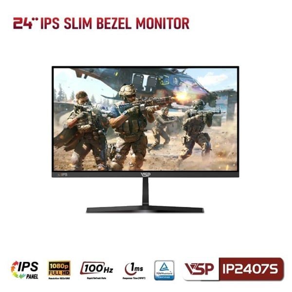 Màn hình VSP IP2407S 24 inch Full HD 100Hz IPS | VGA | HDMI - BLACK