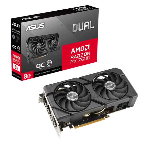 Card màn hình ASUS Dual Radeon RX 7600 EVO OC Edition 8GB GDDR6