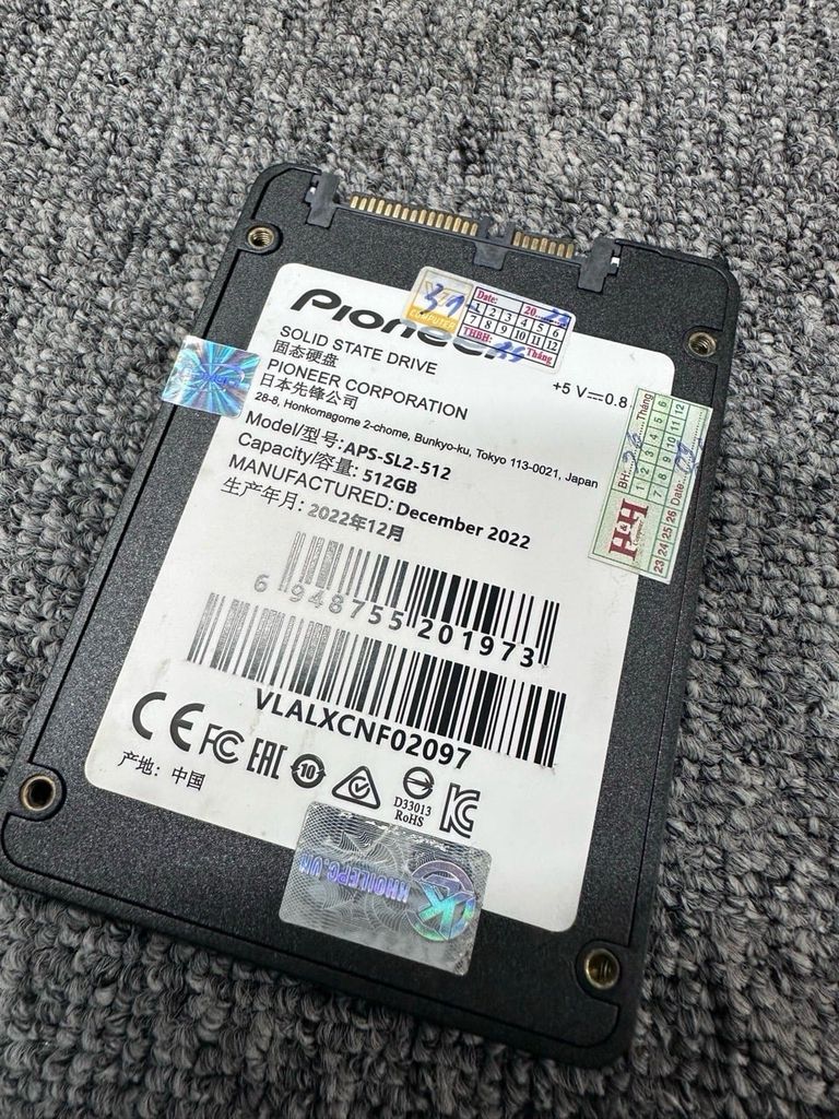 Ổ Cứng SSD PIONEER 512GB APS-SL2-512 Sata III 2.5″ USED