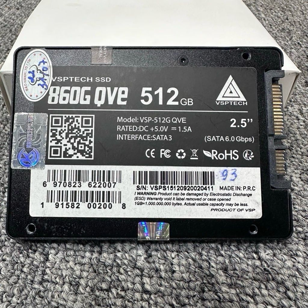 Ổ cứng SSD VSPTech 860G Qve 512GB Sata III USED
