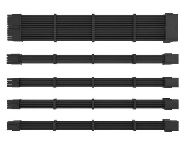 Dây Nguồn 8PIN Nối Dài Bọc Dù ColorFul MOD 18AWG - BLACK