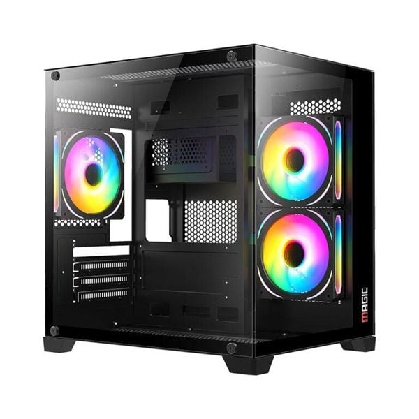 Case MAGIC Aqua-M Ultra Black | M-ATX (No Fan)