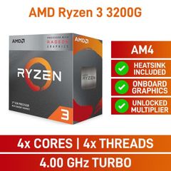 CPU AMD RYZEN 3 3200G | 3.6GHz Up to 4.0GHz, AM4, 4 Cores 4 Threads Box Chính Hãng