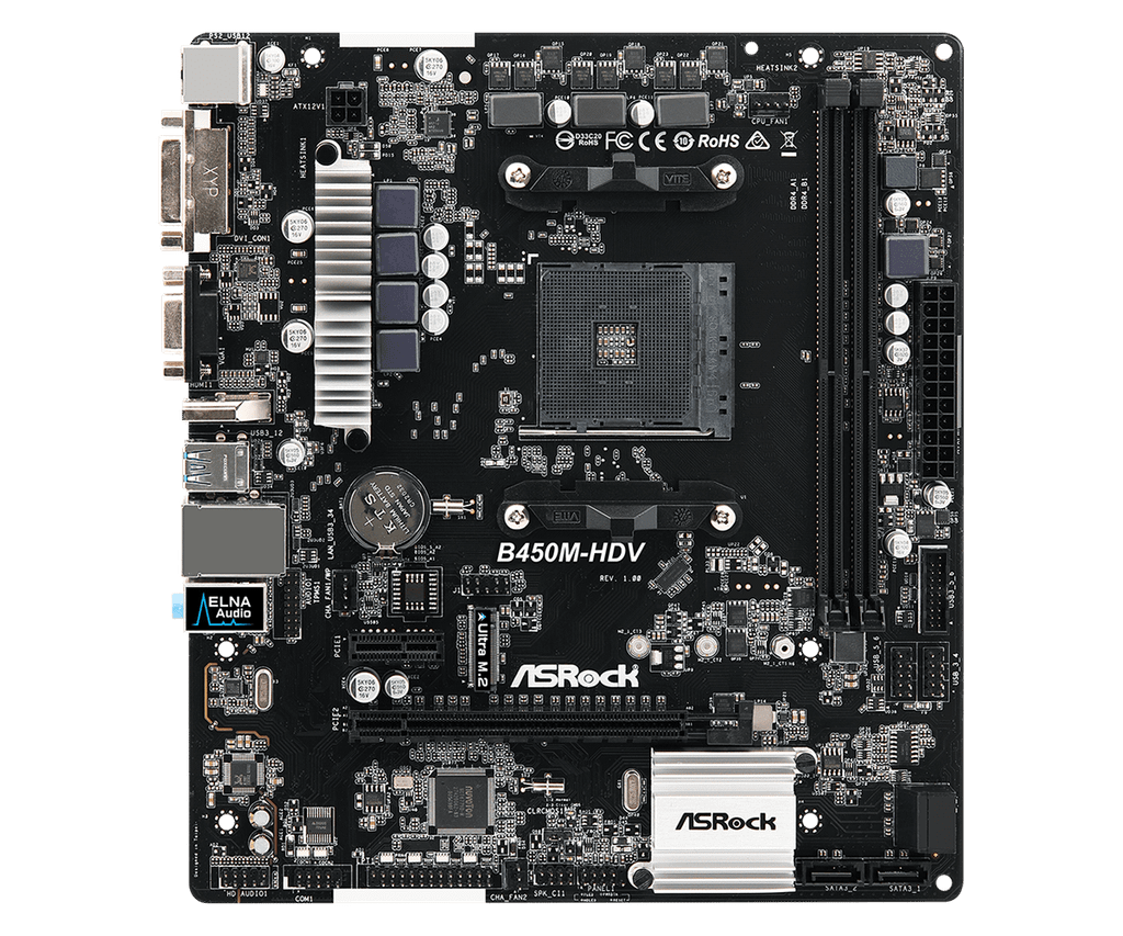 Main ASRock B450M-HDV DDR4