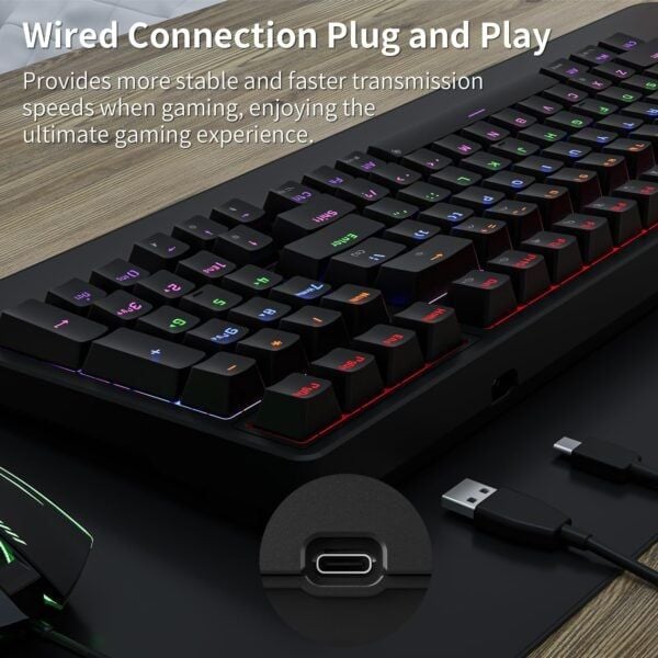 Bàn phím cơ Gaming Newmen GM328 Black Red Switch có dây