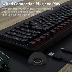 Bàn phím cơ Gaming Newmen GM328 Black Red Switch có dây