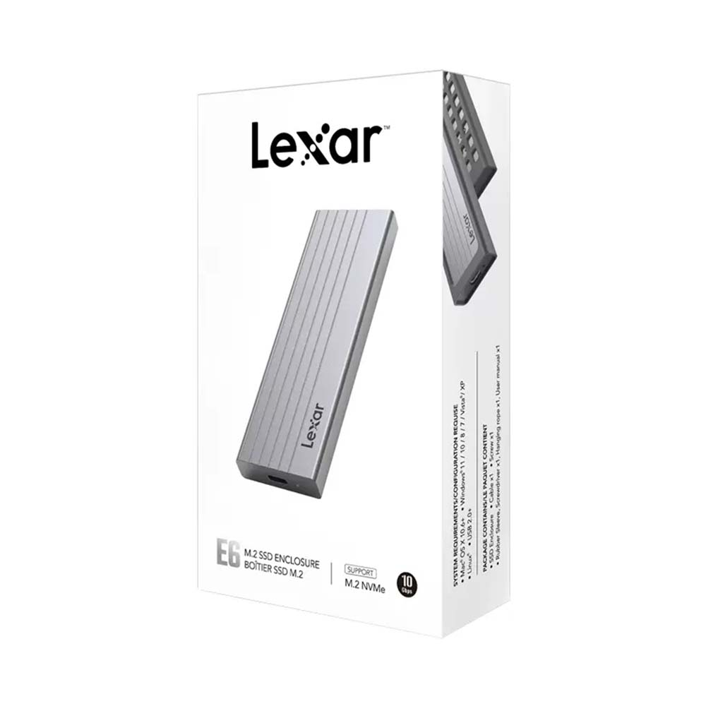 Box SSD M.2 PCIe NVMe 10Gbps Lexar E6