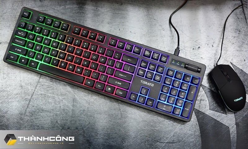COMBO PHÍM CHUỘT TOMATO S120 RGB - Đen