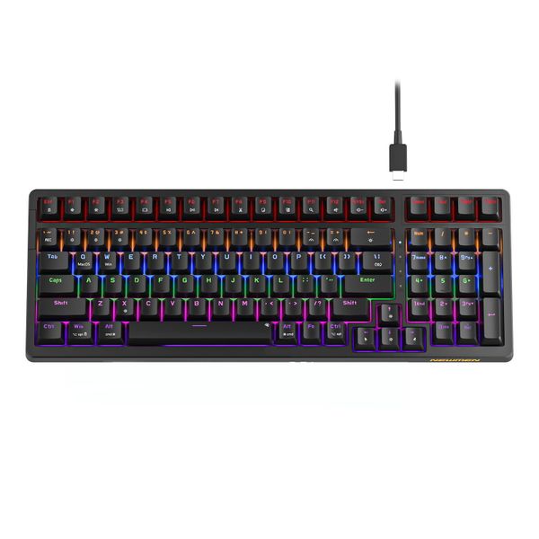 Bàn phím cơ Gaming Newmen GM328 Black Red Switch có dây