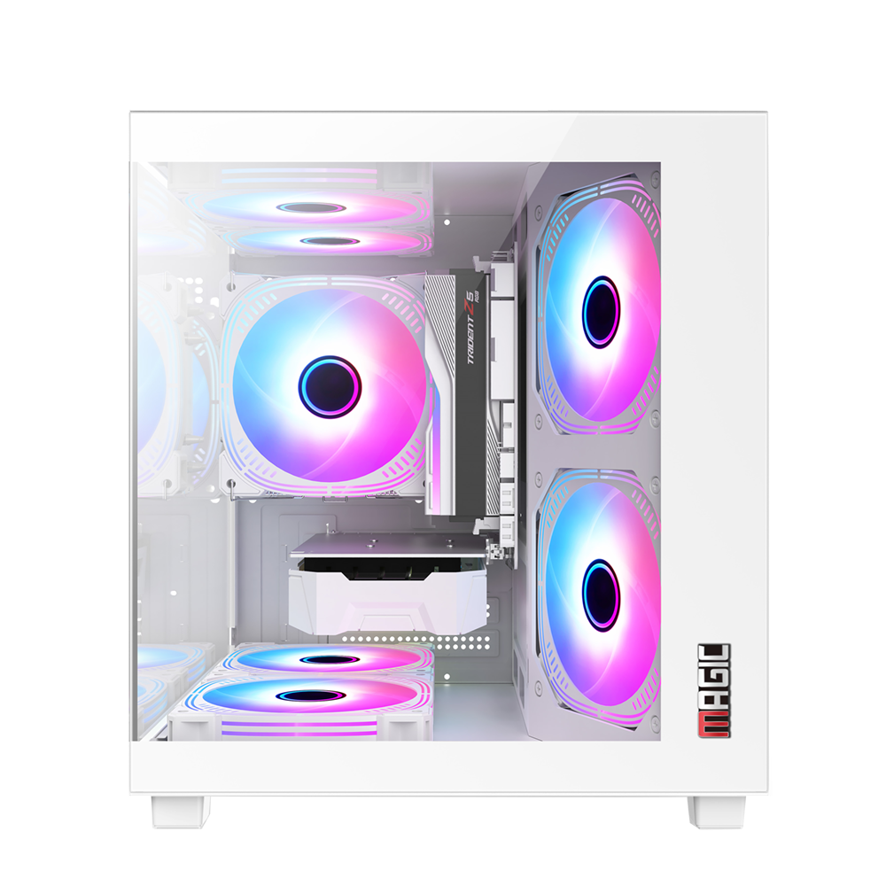 Case Magic Aqua-M Elite | M-ATX | Không Fan | Trắng