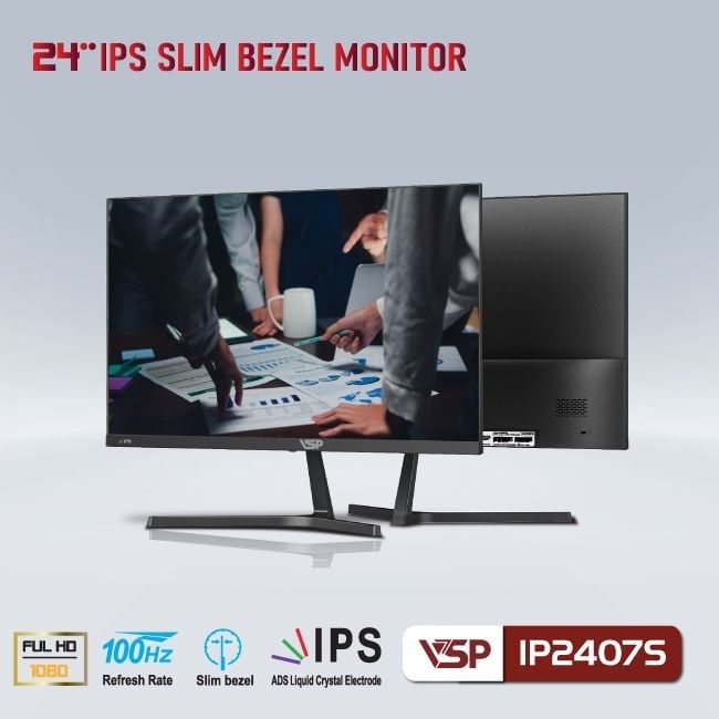 Màn hình VSP IP2407S 24 inch Full HD 100Hz IPS | VGA | HDMI - BLACK
