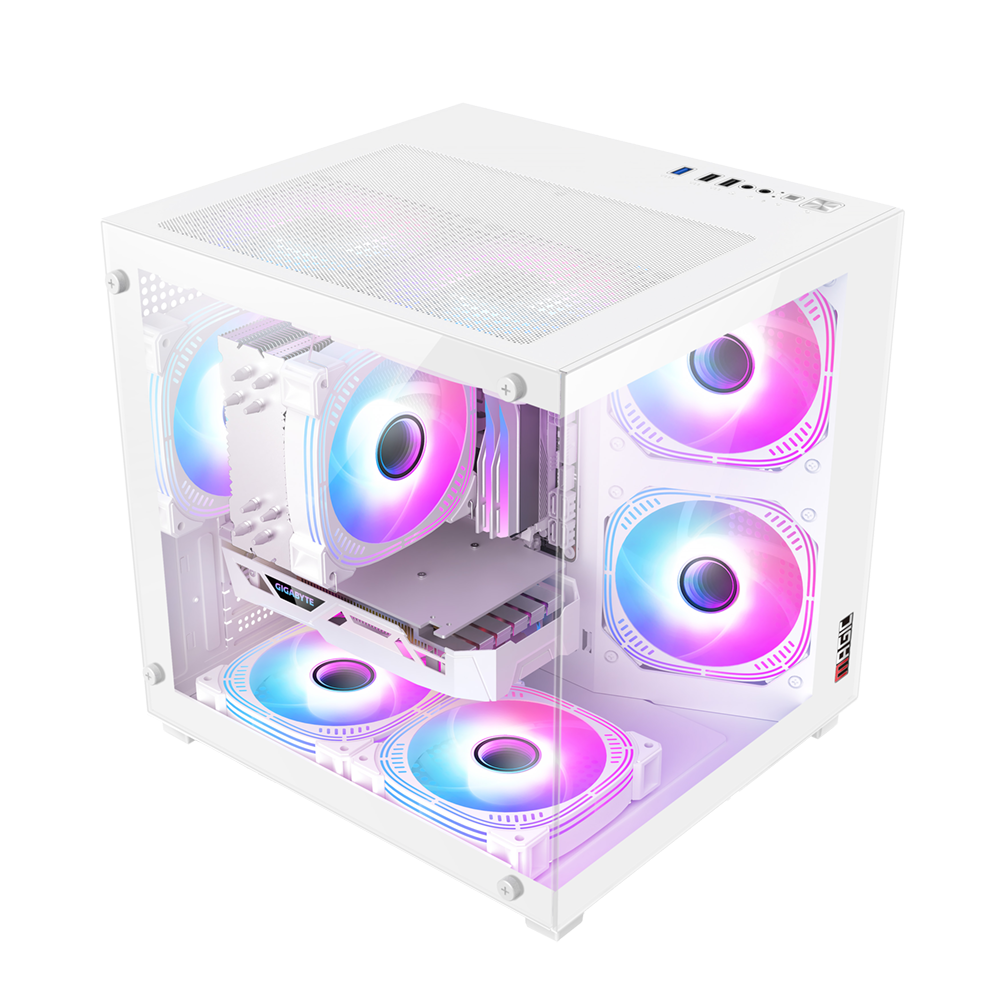 Case Magic Aqua-M Elite | M-ATX | Không Fan | Trắng