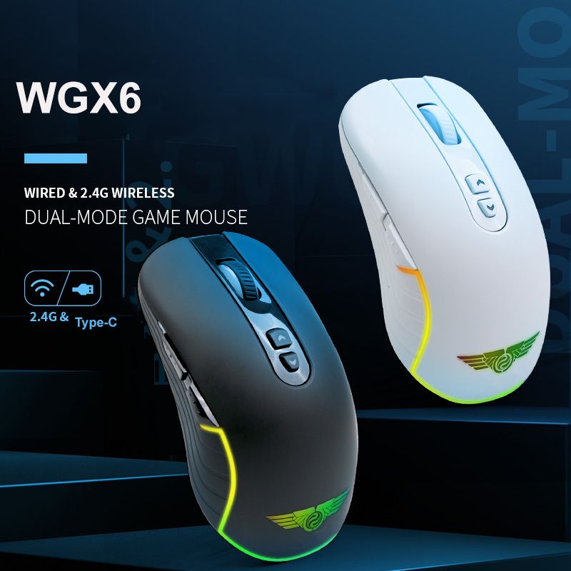 Chuột Gaming Newmen WGX6 Wireless Dual Mode White