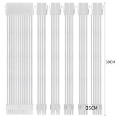 Dây Nguồn 8PIN Nối Dài Bọc Dù ColorFul MOD 18AWG - WHITE