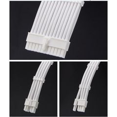 Dây Nguồn 8PIN Nối Dài Bọc Dù ColorFul MOD 18AWG - WHITE