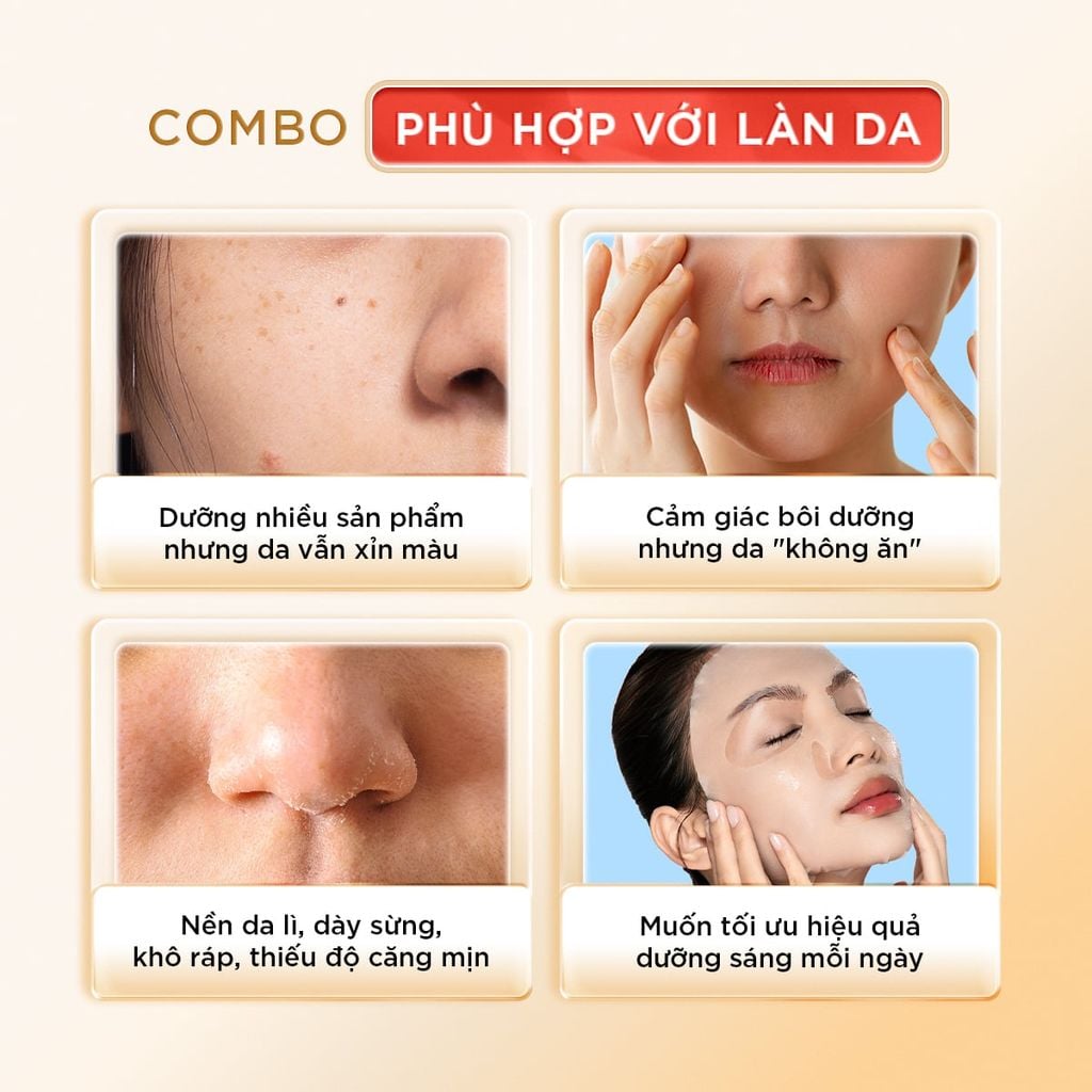 Bộ Đôi Dưỡng Trắng và Phục Hồi Da LANCI (Kem Dưỡng Trắng 50ml + Hộp Mặt Nạ Vi Kim Exosome)