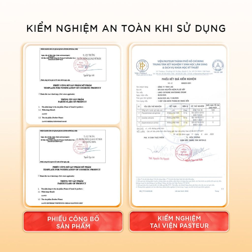 Bộ Đôi Dưỡng Trắng và Phục Hồi Da LANCI (Kem Dưỡng Trắng 50ml + Hộp Mặt Nạ Vi Kim Exosome)