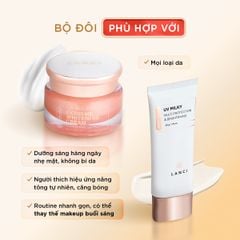 Bộ đôi Kem Dưỡng Trắng LANCI 50ml và Sữa chống nắng LANCI 50ml giúp dưỡng trắng và bảo vệ da