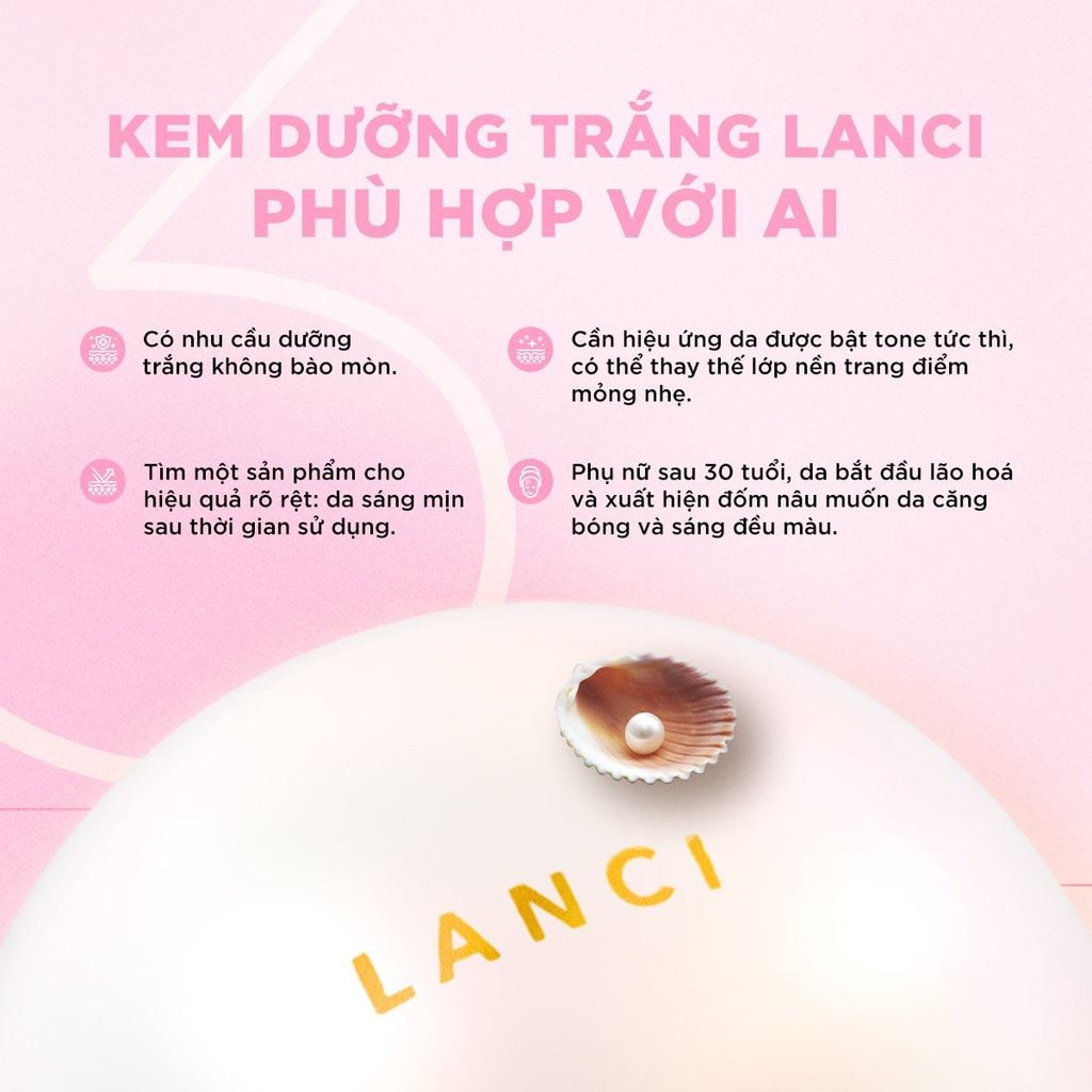 Kem Dưỡng Trắng da LANCI Bật Tông Trắng Mướt 15ml