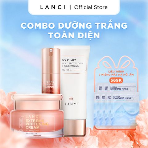 Bộ Dưỡng Trắng Toàn Diện LANCI  (Serum + Kem dưỡng trắng + Chống nắng)