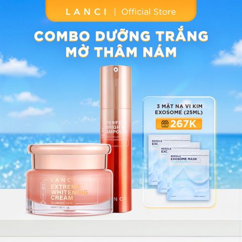 Bộ Dưỡng Trắng 3D-Brighty LANCI (Serum + Kem Dưỡng Trắng) 50ml