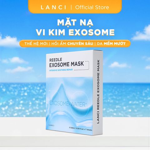 Mặt Nạ Vi Kim Exosome LANCI Reedle Exosome Mask tái tạo và phục hồi, giúp da mềm mịn, căng bóng, đầy sức sống [Hộp 7 miếng]