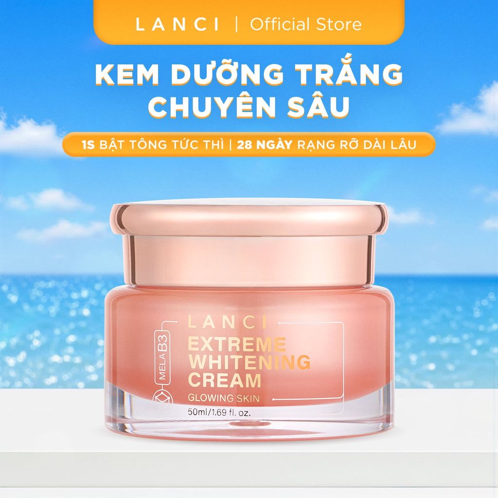 Kem Dưỡng Trắng Da LANCI Extreme Whitening Cream Glowing Skin MelaB3 50ml
