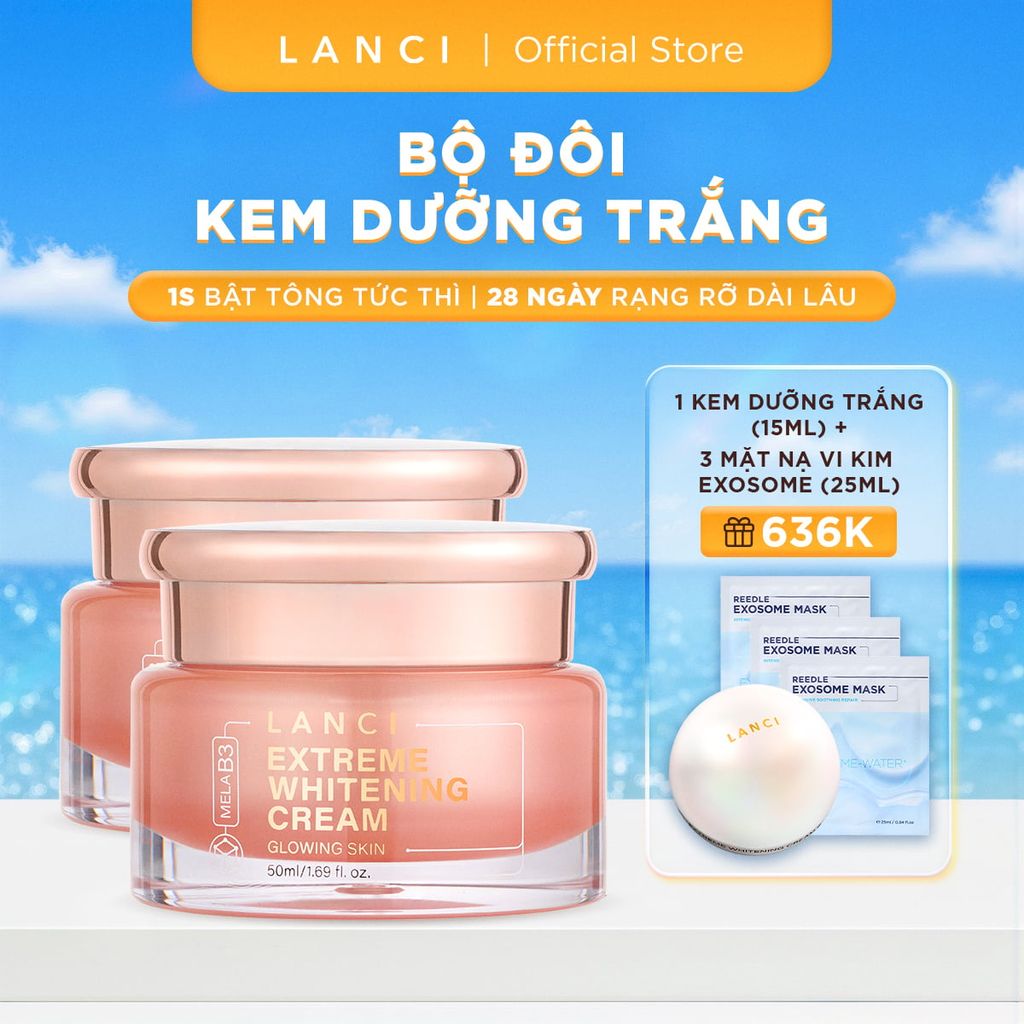 Bộ 2 Kem Dưỡng Trắng Da Chuyên Sâu LANCI (50ml x2)