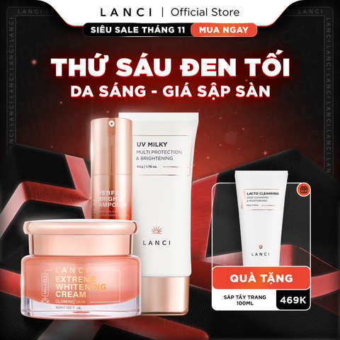 Bộ Dưỡng Trắng Toàn Diện LANCI  (Serum + Kem dưỡng trắng + Chống nắng)