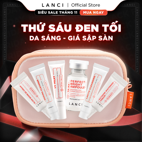 Bộ Minikit Dưỡng Trắng Chuyên Sâu LANCI trọn bộ 6 sản phẩm (10ml x6)