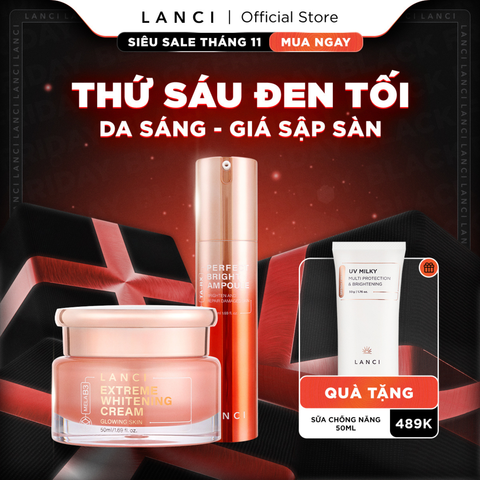 Combo Dưỡng Trắng 3D-Brighty LANCI (Serum + Kem Dưỡng Trắng) 50ml