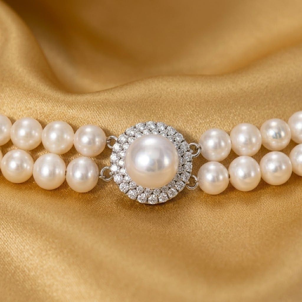 Chuỗi Trang Sức Ngọc Trai Prime Freshwater Trắng Hoàng Gia Pearl _ C2164