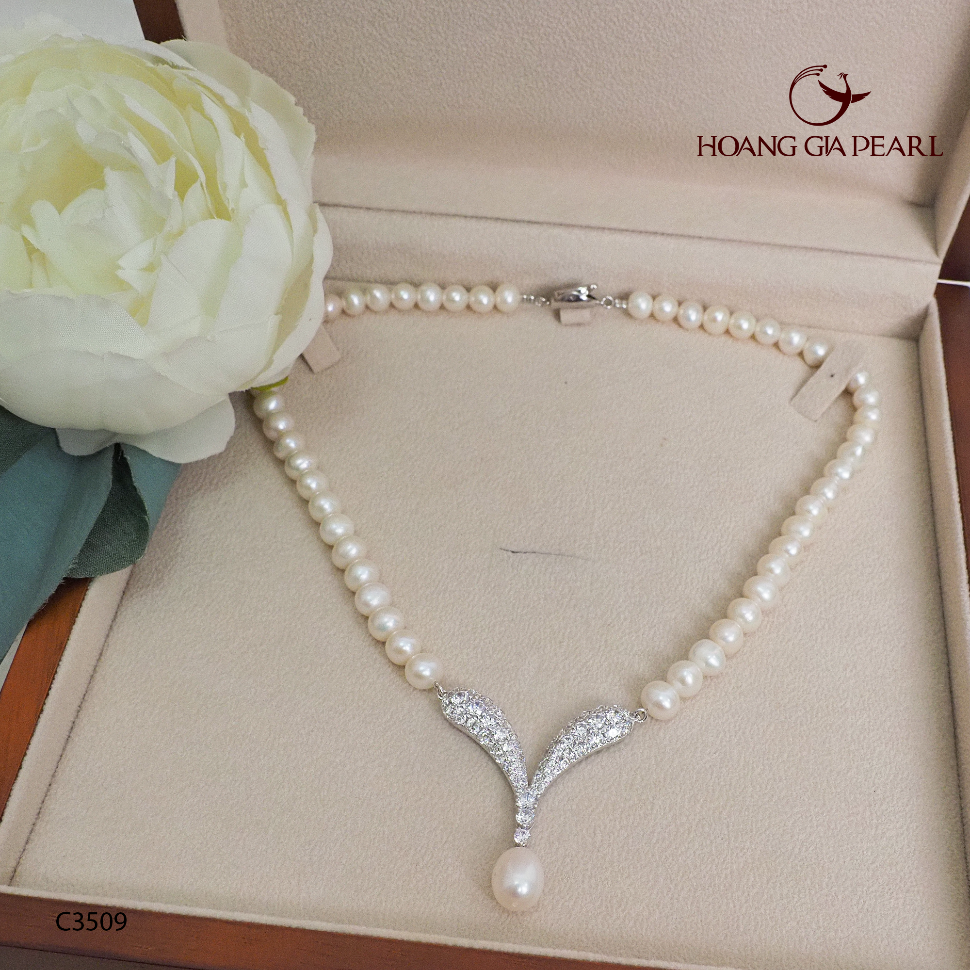 Chuỗi cổ ngọc trai C3509