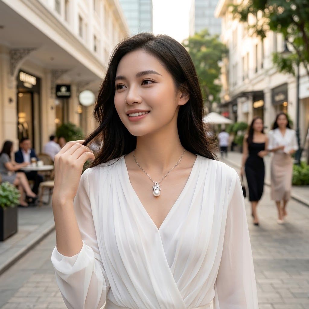 Bộ Sưu Tập Trang Sức Ngọc Trai Soul Freshwater Trắng Hoàng Gia Pearl _ S6162