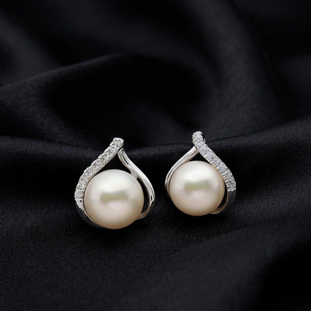 Bông Tai Trang Sức Ngọc Trai Majest Freshwater Trắng Hoàng Gia Pearl _ E5129