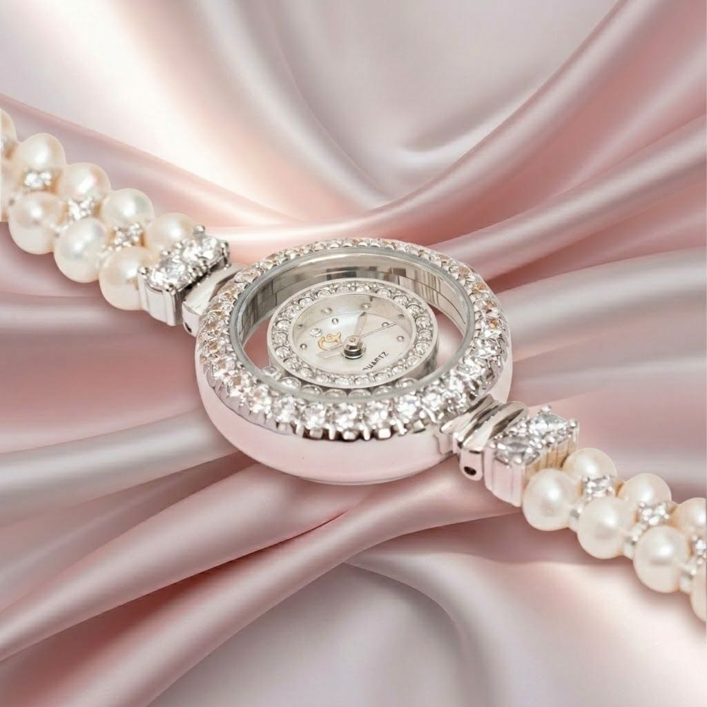Đồng Hồ Trang Sức Ngọc Trai Icon Freshwater Trắng Hoàng Gia Pearl _ I1013