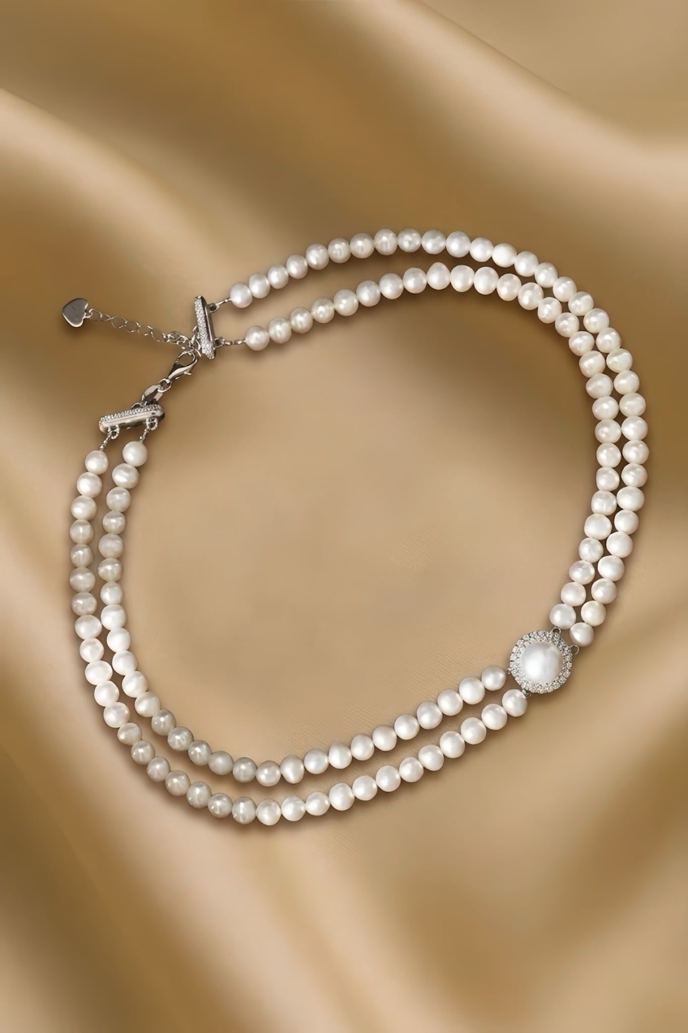 Chuỗi Trang Sức Ngọc Trai Prime Freshwater Trắng Hoàng Gia Pearl _ C2164