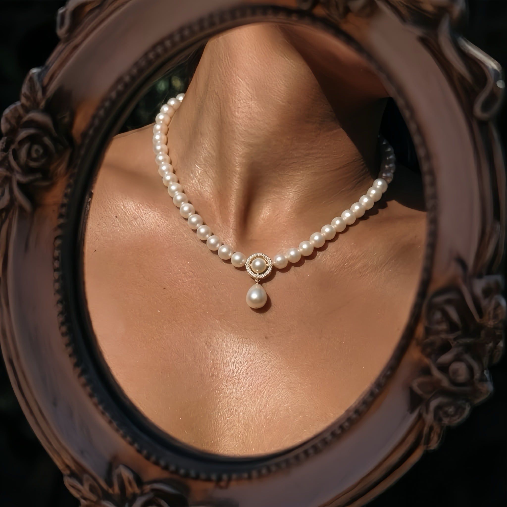 Chuỗi Trang Sức Ngọc Trai Royale Freshwater Trắng Hoàng Gia Pearl _ C1827